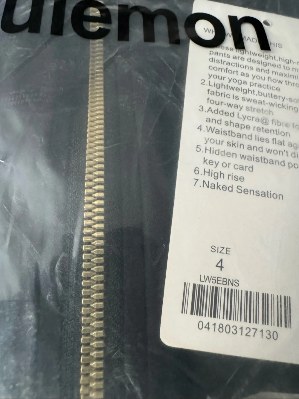 lululemon athletica Black Jacket with Gold-Tone Zipper size M